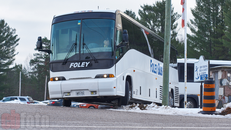 And then the VIP bus got stuck on a bit of snow